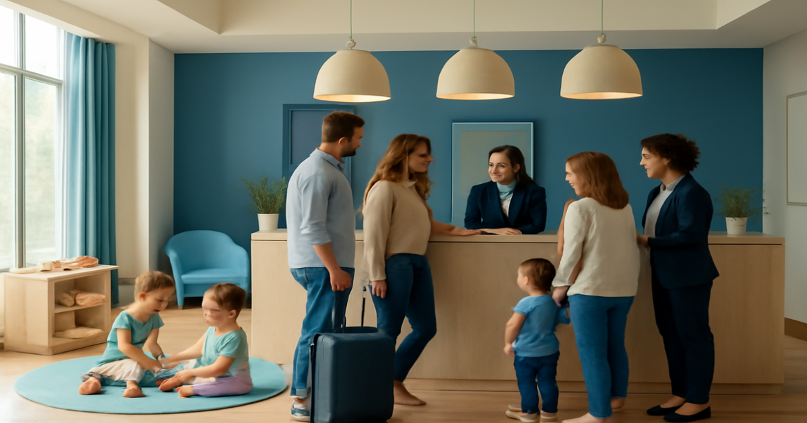 Choosing a family hotel with children for a comfortable vacation experience.