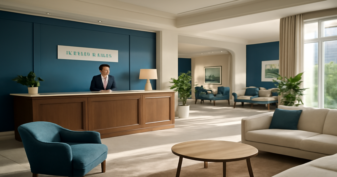 Elegant hotel lobby showcasing perfect выбор отеля for inspiring travelers.