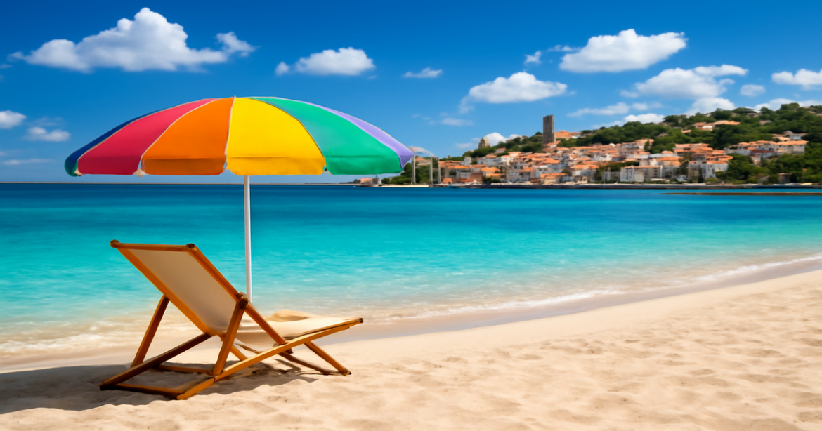 Beautiful beach scene illustrating недорогие направления для отдыха, perfect for inspiring travel ideas.