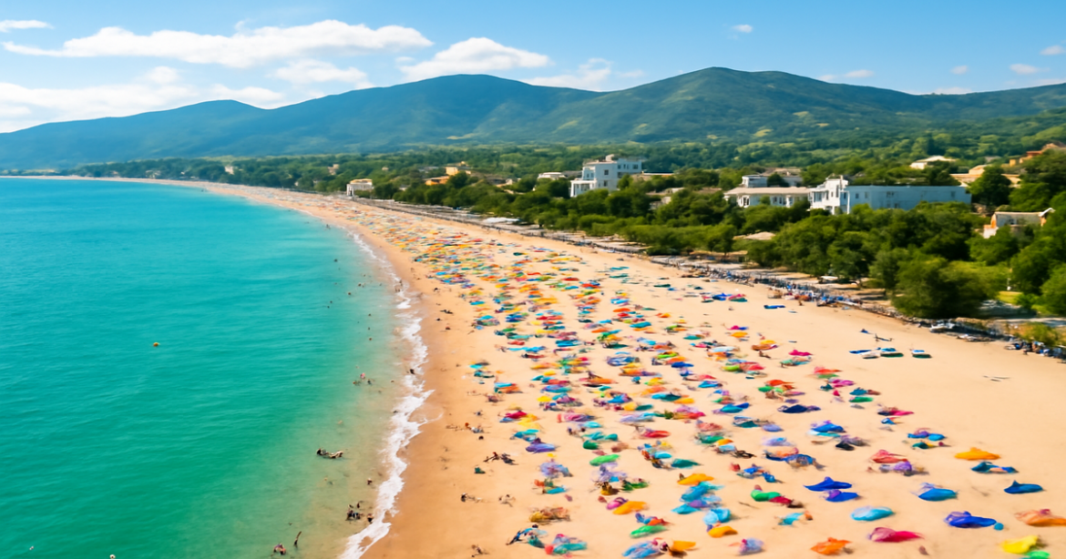 Explore the beautiful пляжные курорты России featuring stunning beaches and vibrant landscapes.