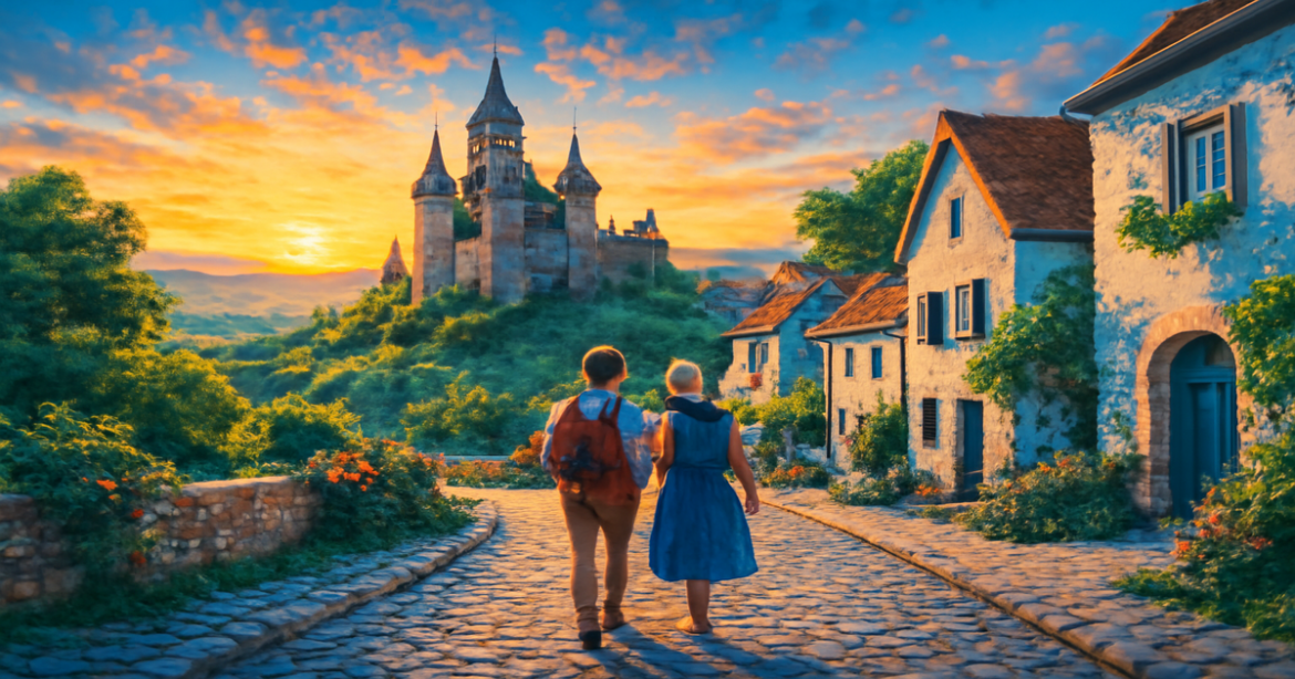 Explore stunning маршруты по Европе with this beautiful travel scene showcasing iconic landmarks.