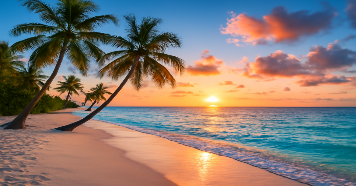 Explore the beauty of пляжный отпуск 2024 with this vibrant tropical beach image.