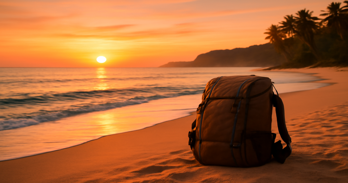 Inspiring beach scene for самостоятельные путешествия, showcasing adventure and natural beauty.