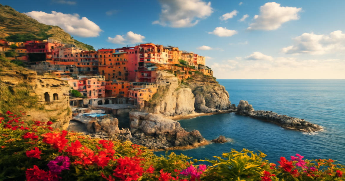 Explore the beauty of Italy with a stunning coastal village landscape that embodies its rich culture.