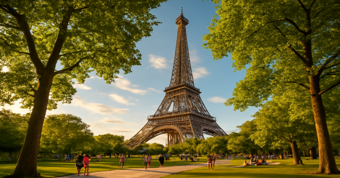 Stunning view of the Eiffel Tower in Paris, capturing the city's charm and vibrancy for travelers.