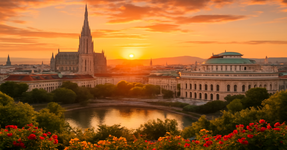 Discover Vienna's stunning skyline and landmarks in this inspiring travel guide image.