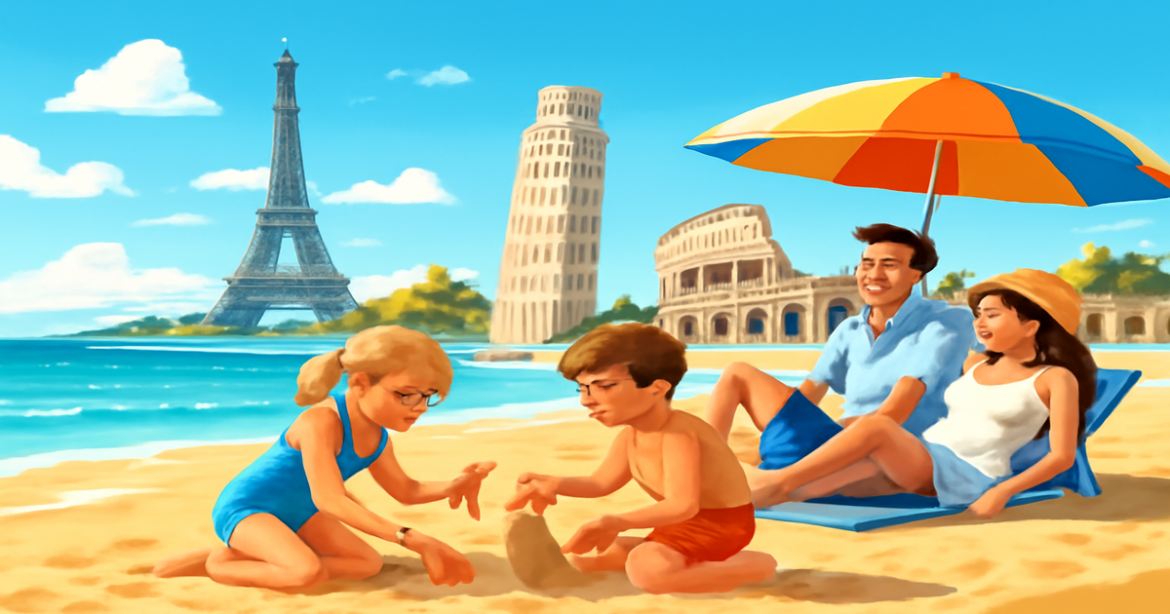Enjoy a vibrant family vacation in Europe with stunning beaches and iconic landmarks.