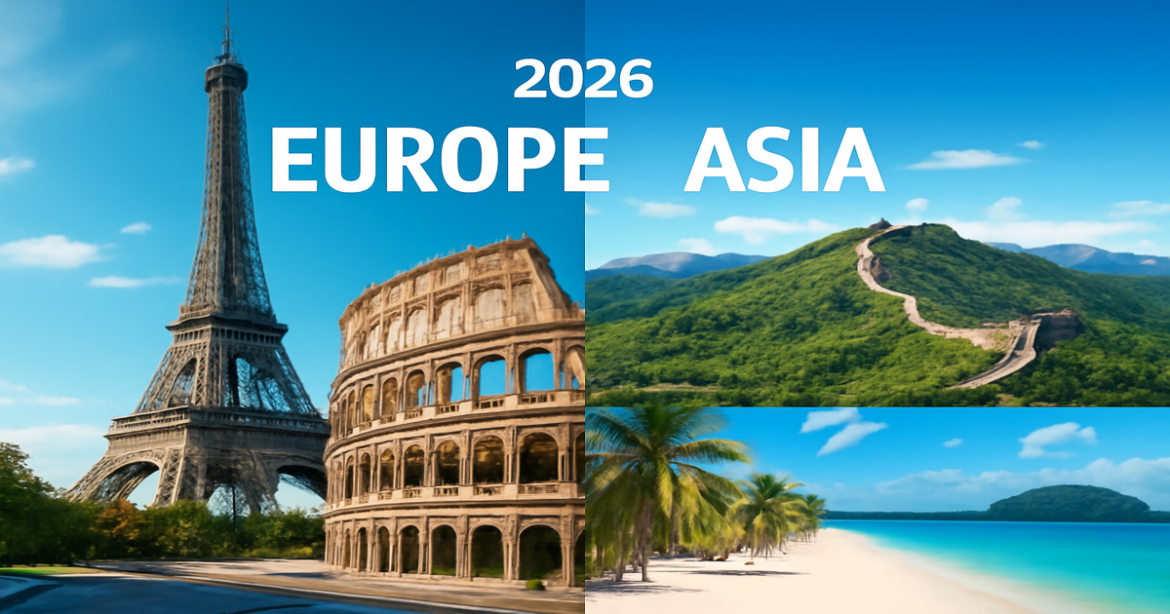 Explore the beauty of Europe against Asia in 2026, highlighting travel and investment opportunities.