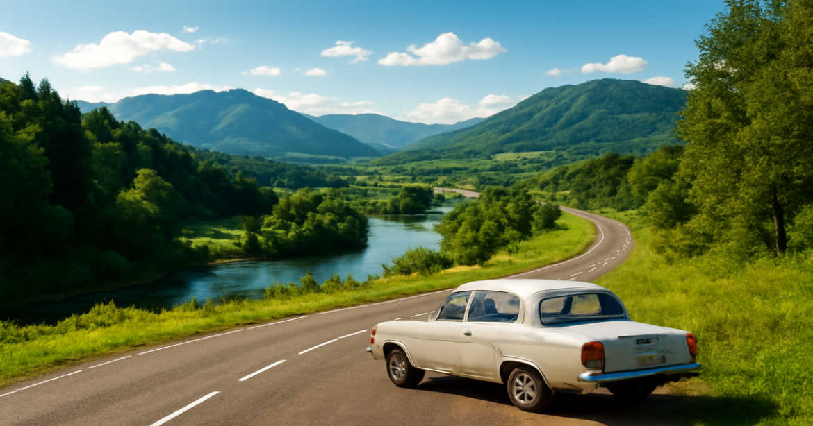 Explore stunning landscapes perfect for автопутешествия по России in this inspiring travel image.