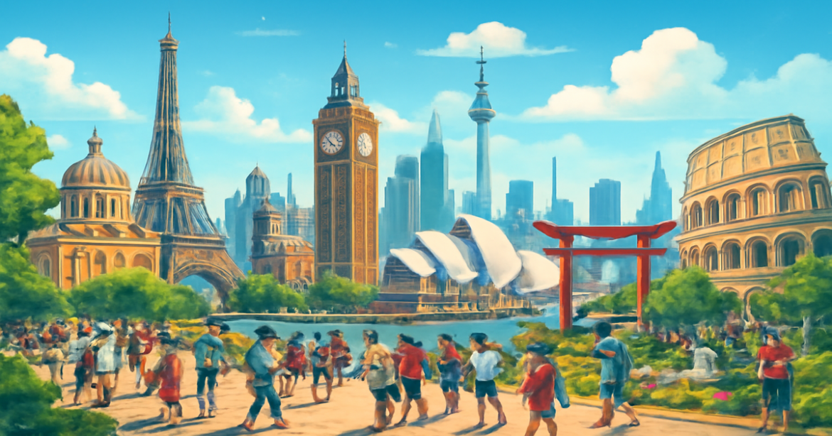 Explore the world with inspiring экскурсии по городам, showcasing vibrant cityscapes and landmarks.