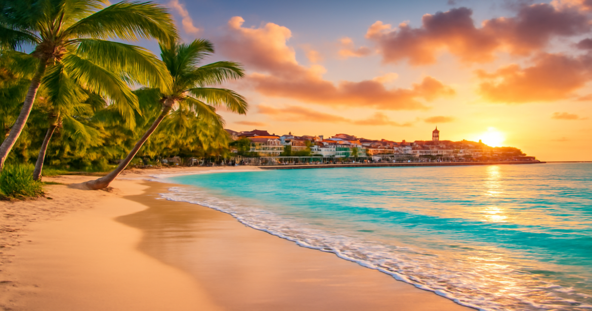 Stunning view of a популярные курорты destination with a beach, sunset, and coastal town in 2026.