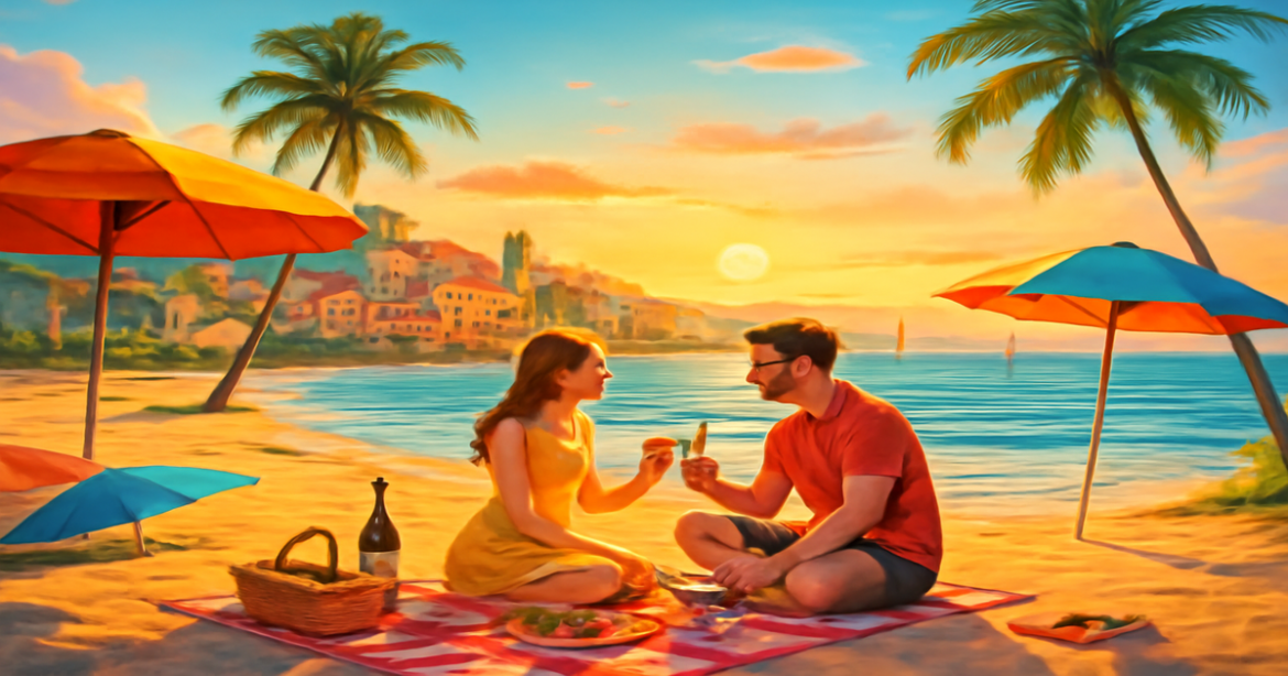 Explore идеи для коротких поездок with a beautiful beach sunset and inviting vacation scene.