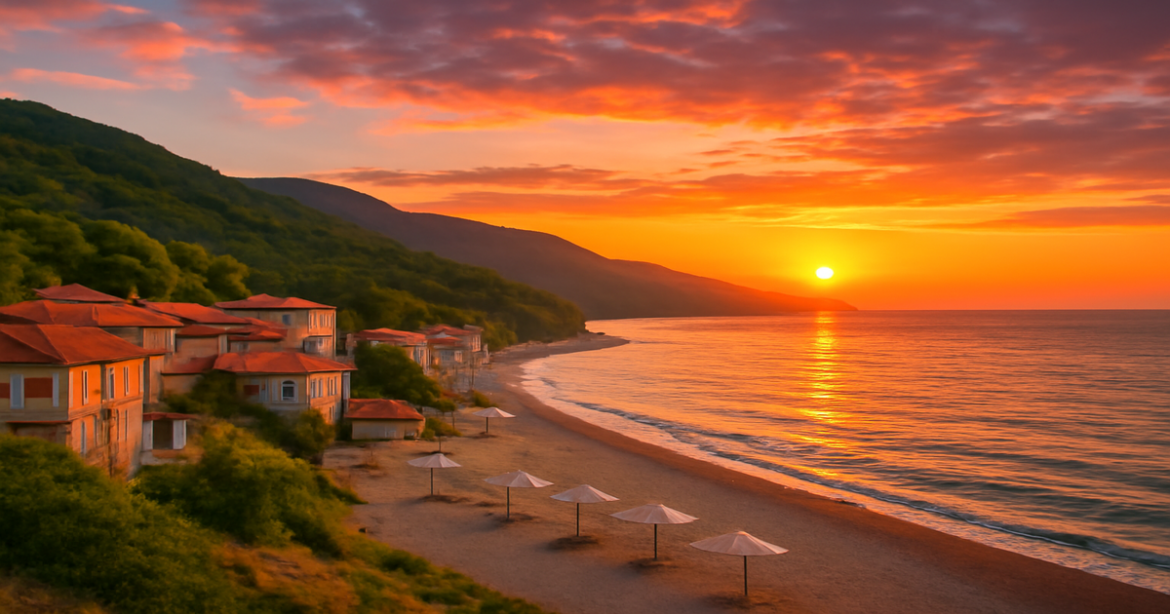 Explore stunning excursions Краснодарский край showcasing nature and culture in a breathtaking sunset landscape.