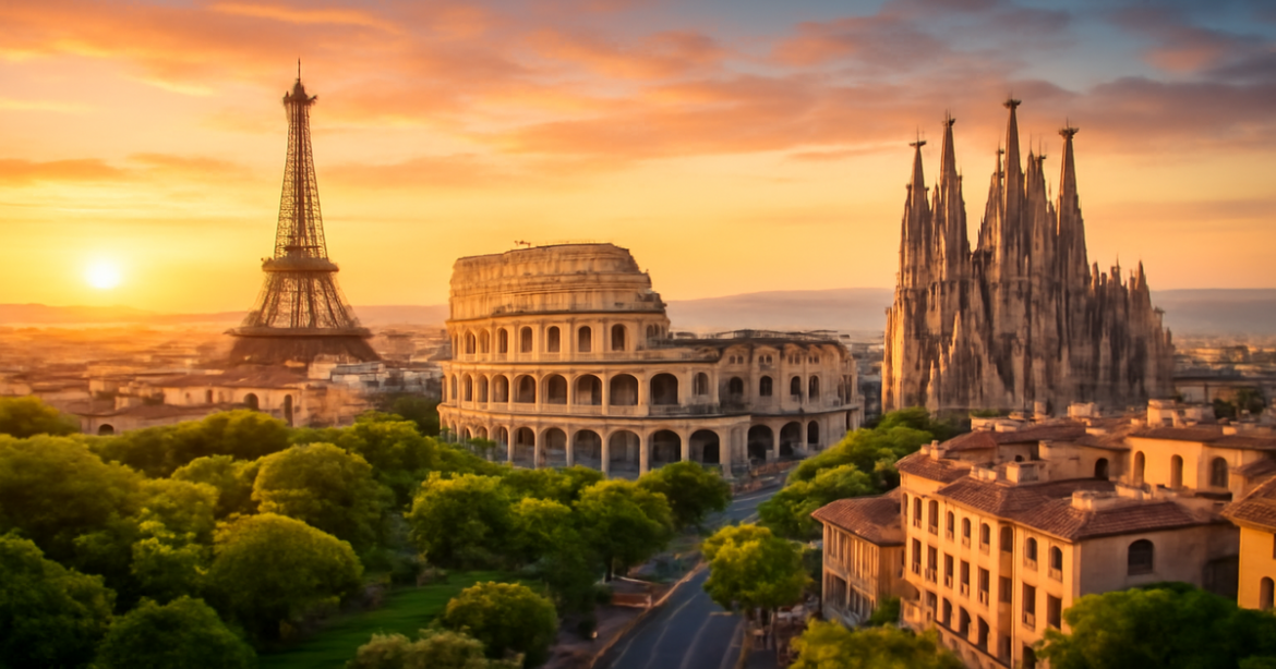 Explore stunning маршруты по Европе with iconic landmarks and beautiful landscapes.