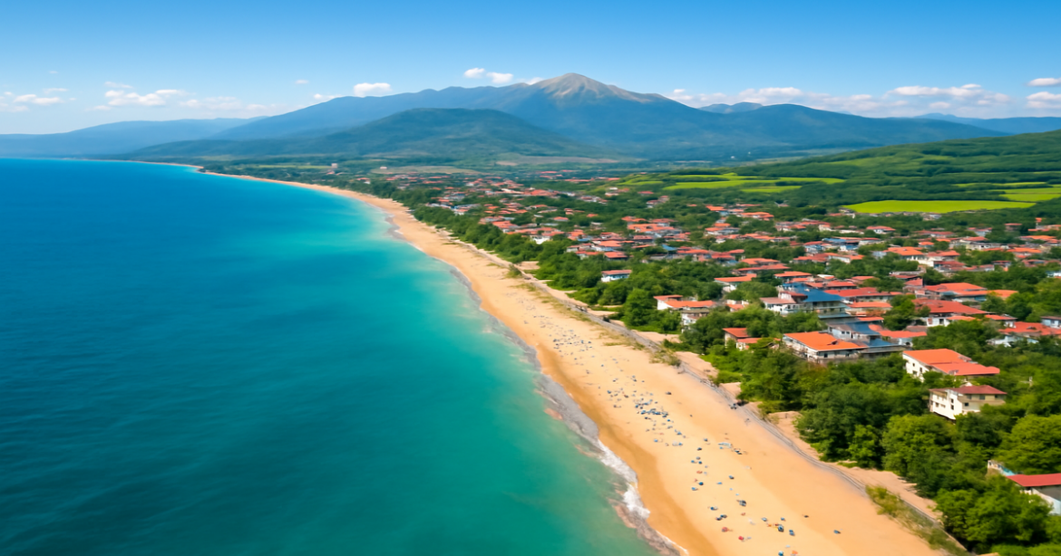 Breathtaking view of Sochi and Anapa beaches, ideal for a comparison of these vacation destinations.