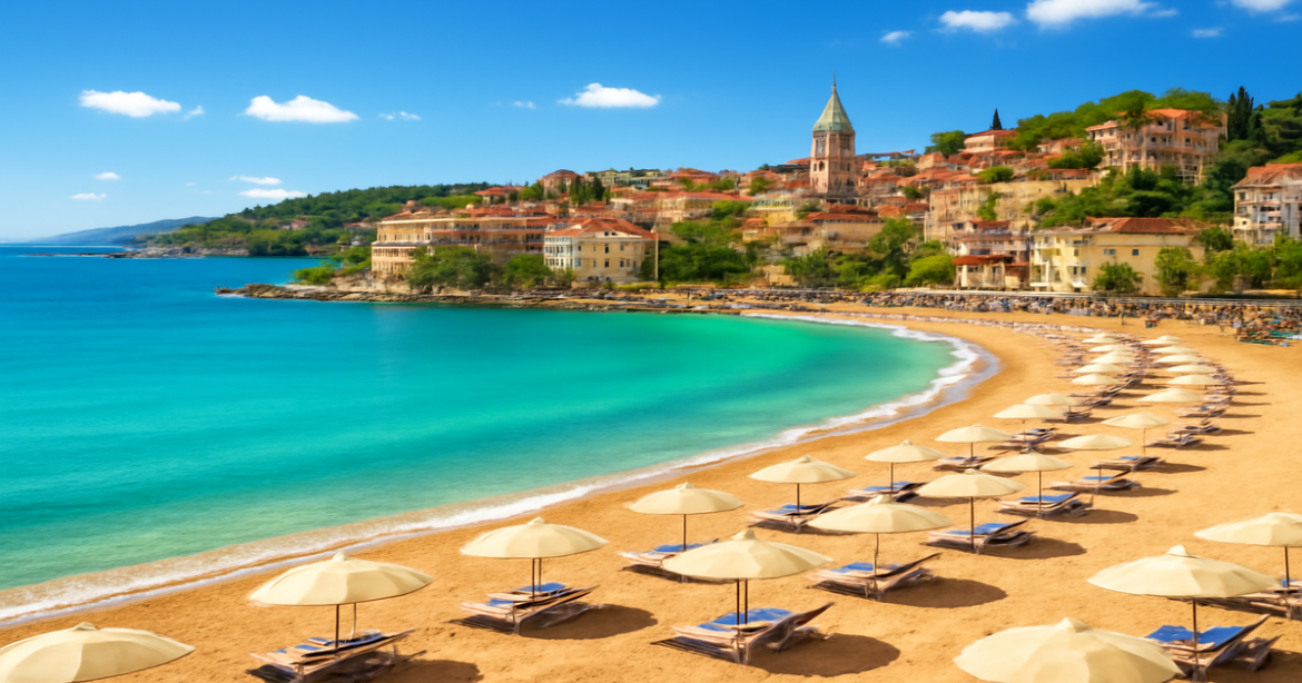Explore курорты Черного моря with vibrant beaches and beautiful coastal cities.
