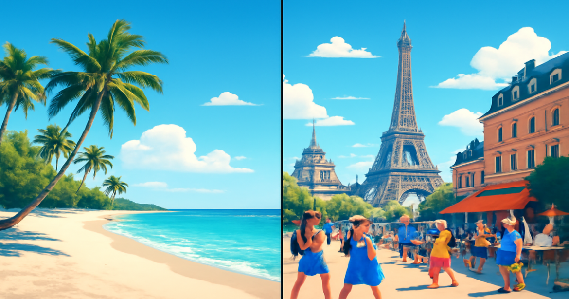 Comparison of destinations for beach and active vacations in 2026.