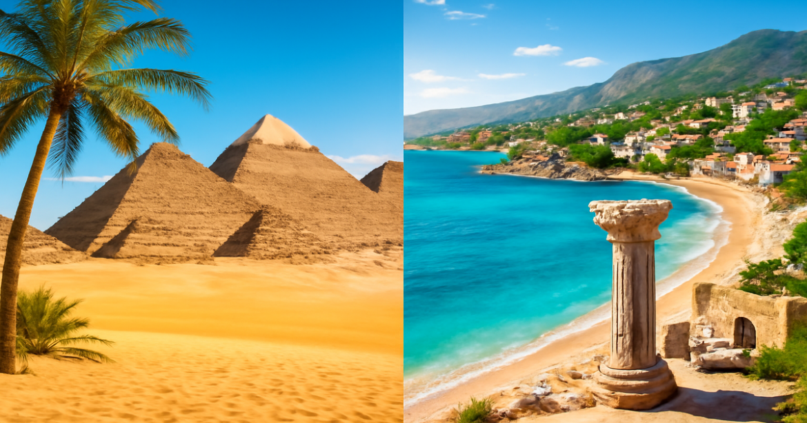 Explore the stunning contrast of Egypt against Turkey for summer vacations.