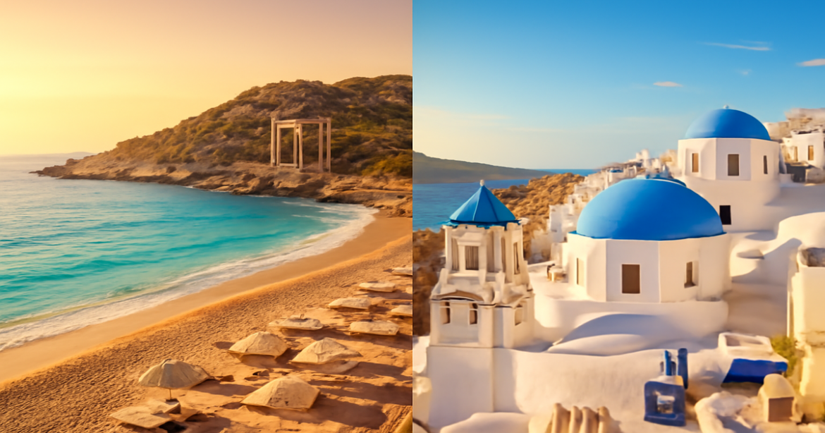 Explore the beauty of Турция vs. Греция in this stunning summer travel scene.