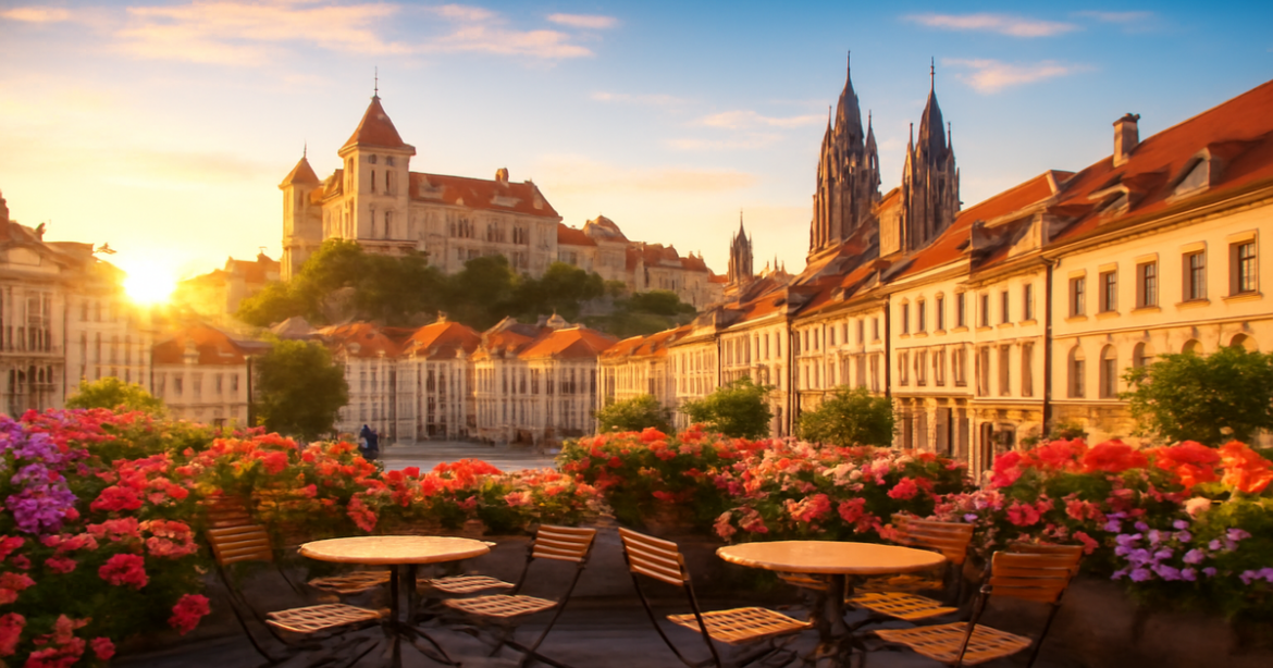 Explore топ 10 направлений для самостоятельных путешествий по Европе with stunning city landscapes.