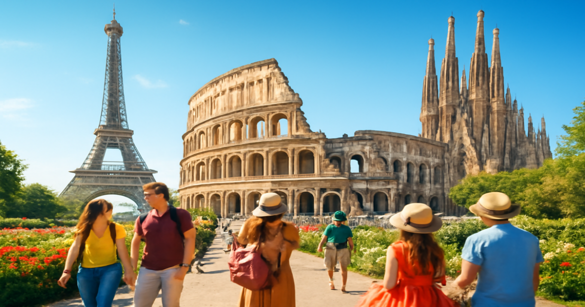Explore the beauty of Europe with iconic landmarks and vibrant travel scenes for visas in Europe.